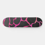 Giraffe Hot Pink en zwarte afdrukken Persoonlijk Skateboard (Horizontaal)