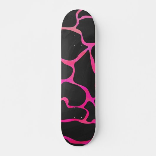 Giraffe Hot Pink en zwarte afdrukken Persoonlijk Skateboard (Voorkant)