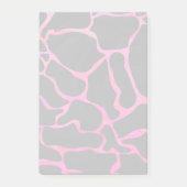 Giraffe Hot Pink en zwarte afdrukken Post-it® Notes (Voorkant)