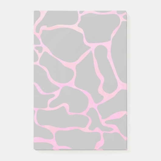 Giraffe Hot Pink en zwarte afdrukken Post-it® Notes (Voorkant)
