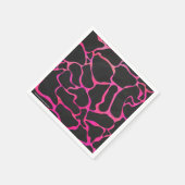 Giraffe Hot Pink en zwarte afdrukken Servet (Hoek)