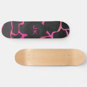 Giraffe Hot Pink en zwarte afdrukken Skateboard (Horizontaal)