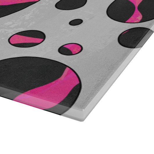 Giraffe Hot Pink en zwarte afdrukken Snijplank (Hoek)