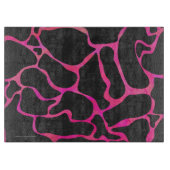Giraffe Hot Pink en zwarte afdrukken Snijplank (Voorkant)