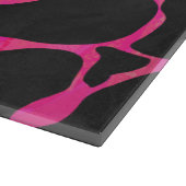 Giraffe Hot Pink en zwarte afdrukken Snijplank (Hoek)
