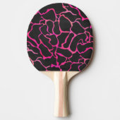 Giraffe Hot Pink en zwarte afdrukken Tafeltennisbatje (Voorkant)