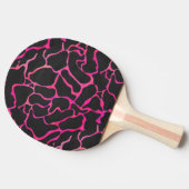 Giraffe Hot Pink en zwarte afdrukken Tafeltennisbatje (Zijkant)