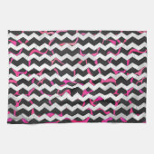 Giraffe Hot Pink en zwarte afdrukken Theedoek (Horizontaal)