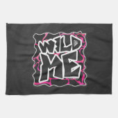 Giraffe Hot Pink en zwarte afdrukken Theedoek (Horizontaal)