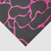 Giraffe Hot Pink en zwarte afdrukken Tissuepapier (Detail)