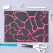 Giraffe Hot Pink en zwarte afdrukken Tissuepapier (Craft)