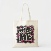 Giraffe Hot Pink en zwarte afdrukken Tote Bag (Voorkant)
