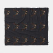 Giraffe houdt van maanlicht, middelgroot fleece deken (Voorkant (Horizontaal))