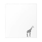 Giraffe houtgravering notitieblok (Voorkant)