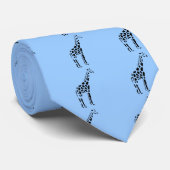 Giraffe  houtgravering stropdas (Opgerold)