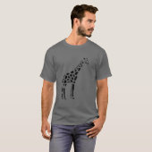 Giraffe  houtgravering t-shirt (Voorkant volledig)
