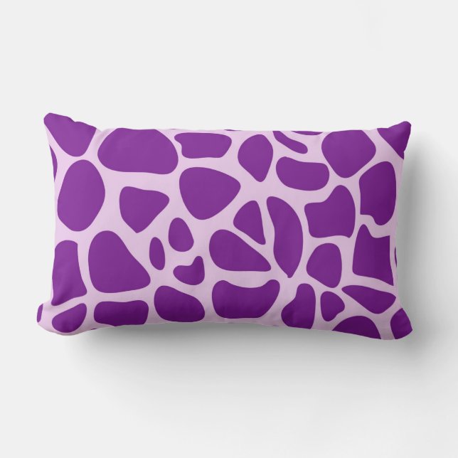 Giraffe Huid Paarse Textuur Kussen (Voorkant)