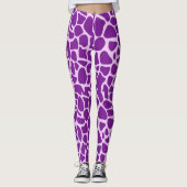 Giraffe Huid Paarse Textuur Leggings (Voorkant)