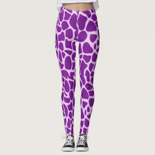 Giraffe Huid Paarse Textuur Leggings