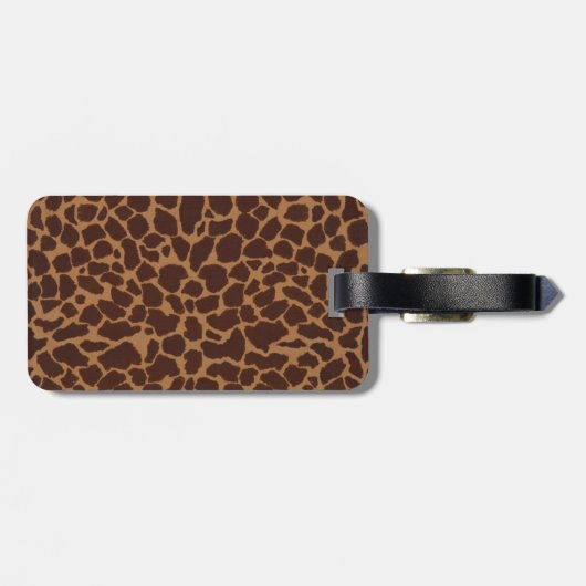 Giraffe Huid printpatroon aanpassen Bagagelabel (Achterkant horizontaal)