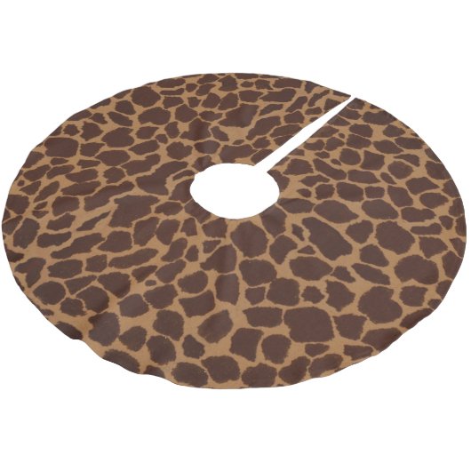 Giraffe Huid printpatroon aanpassen Kerstboom Rok (Gekanteld)