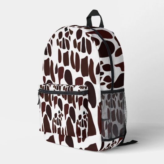 Giraffe Huidpatroon Bedrukte Rugzak (Achterkant Hoek Rechts)