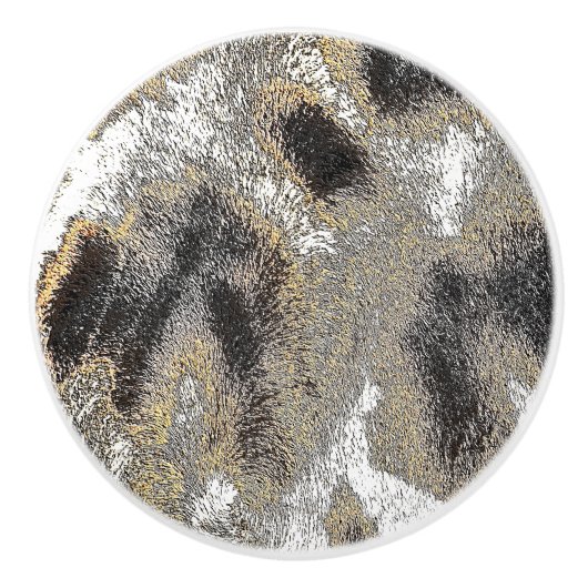 GIRAFFE HUIDPATROON KERAMISCHE KNOP (Voorkant)