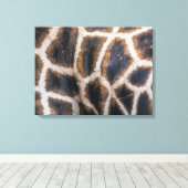 Giraffe huidpatroon omhoog dicht canvasdruk canvas afdruk (Insitu (Houten vloer))