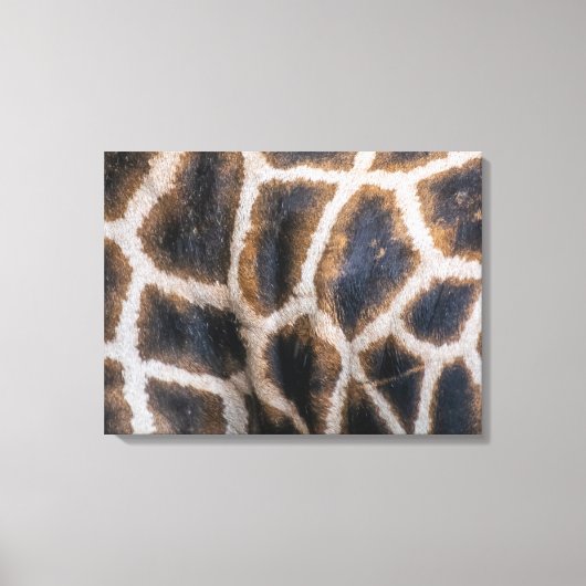 Giraffe huidpatroon omhoog dicht canvasdruk canvas afdruk (Voorkant)