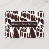 Giraffe Huidpatroon Visitekaartje (Voorkant)