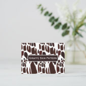 Giraffe Huidpatroon Visitekaartje (Staand voorkant)