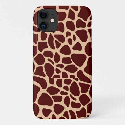 Giraffe huidstructuur donkerbruin patroon Case-Mate iPhone case (Achterkant)