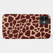 Giraffe huidstructuur donkerbruin patroon Case-Mate iPhone case (Achterkant (horizontaal))