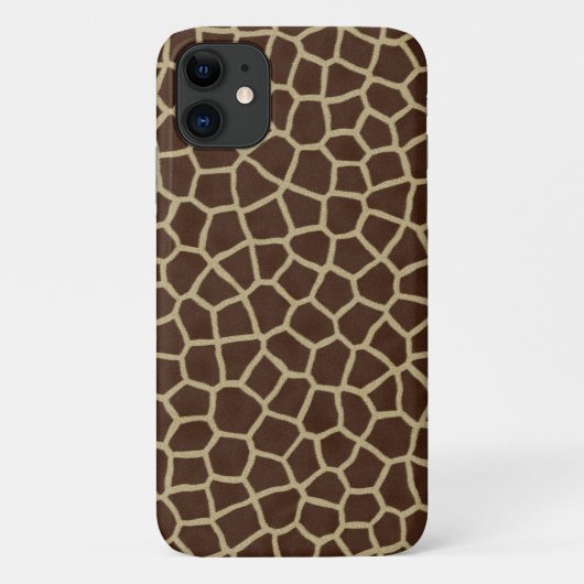 Giraffe huidstructuur donkerbruin patroon Case-Mate iPhone case (Achterkant)
