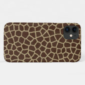 Giraffe huidstructuur donkerbruin patroon Case-Mate iPhone case (Achterkant (horizontaal))
