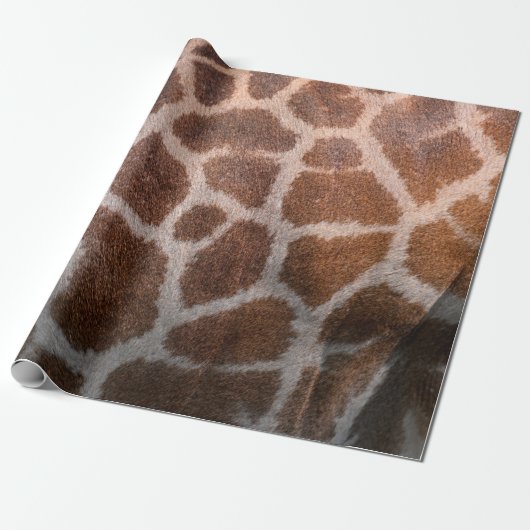 Giraffe huidtextuur cadeaupapier (Uitgerold)
