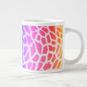 Giraffe Huidtextuur Rainbow Kleurenpatroon Grote Koffiekop