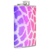 Giraffe Huidtextuur Rainbow Kleurenpatroon Heupfles (Rechts)