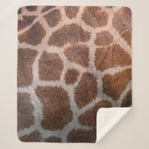 Giraffe huidtextuur sherpa deken