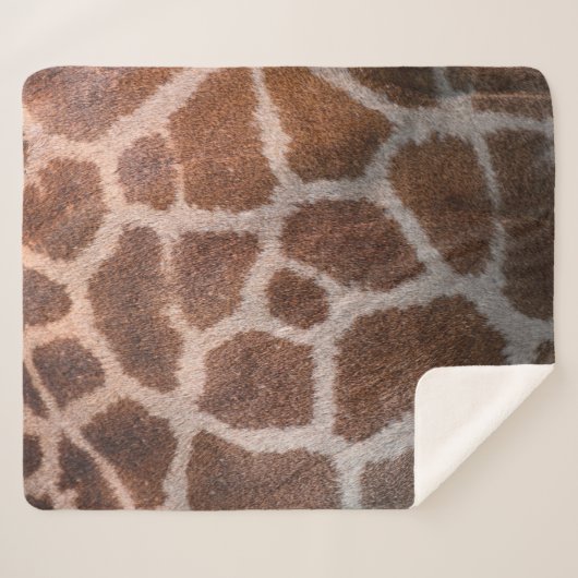Giraffe huidtextuur sherpa deken (Voorkant (horizontaal))