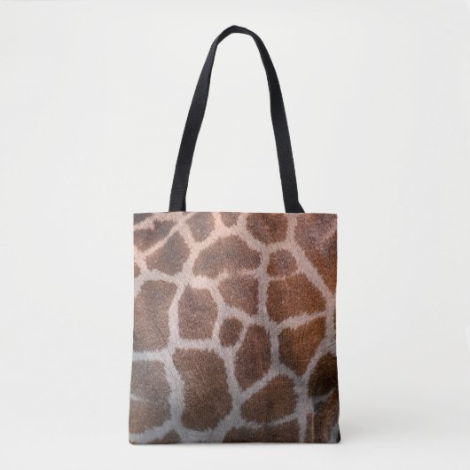 Giraffe huidtextuur tote bag (Voorkant)