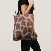 Giraffe huidtextuur tote bag (Dichtbij)