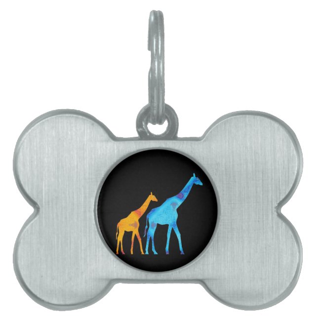 Giraffe Huisdieren Naamplaatje (voorkant)