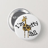 Giraffe Ik ben  Tall Ronde Button 5,7 Cm (Voorkant /achterkant)