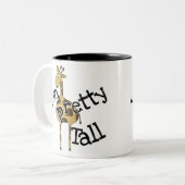 Giraffe Ik ben  Tall Tweekleurige Koffiemok (Voorkant links)