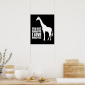 Giraffe ik hou van Giraffes Poster (Keuken)