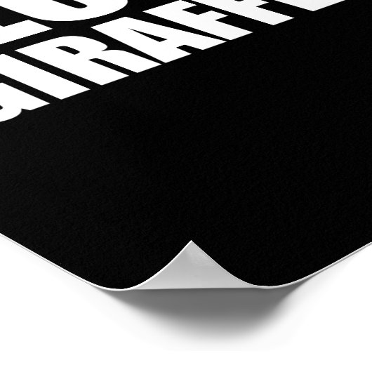 Giraffe ik hou van Giraffes Poster (Hoek)