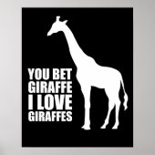 Giraffe ik hou van Giraffes Poster (Voorkant)