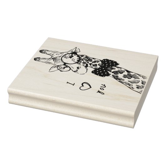 Giraffe Ik Hou Van Jou Stempel (Stempel)