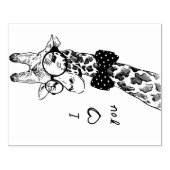 Giraffe Ik Hou Van Jou Stempel (Afrduk)
